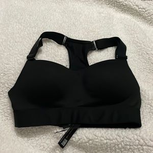 Pink push-up sports bra